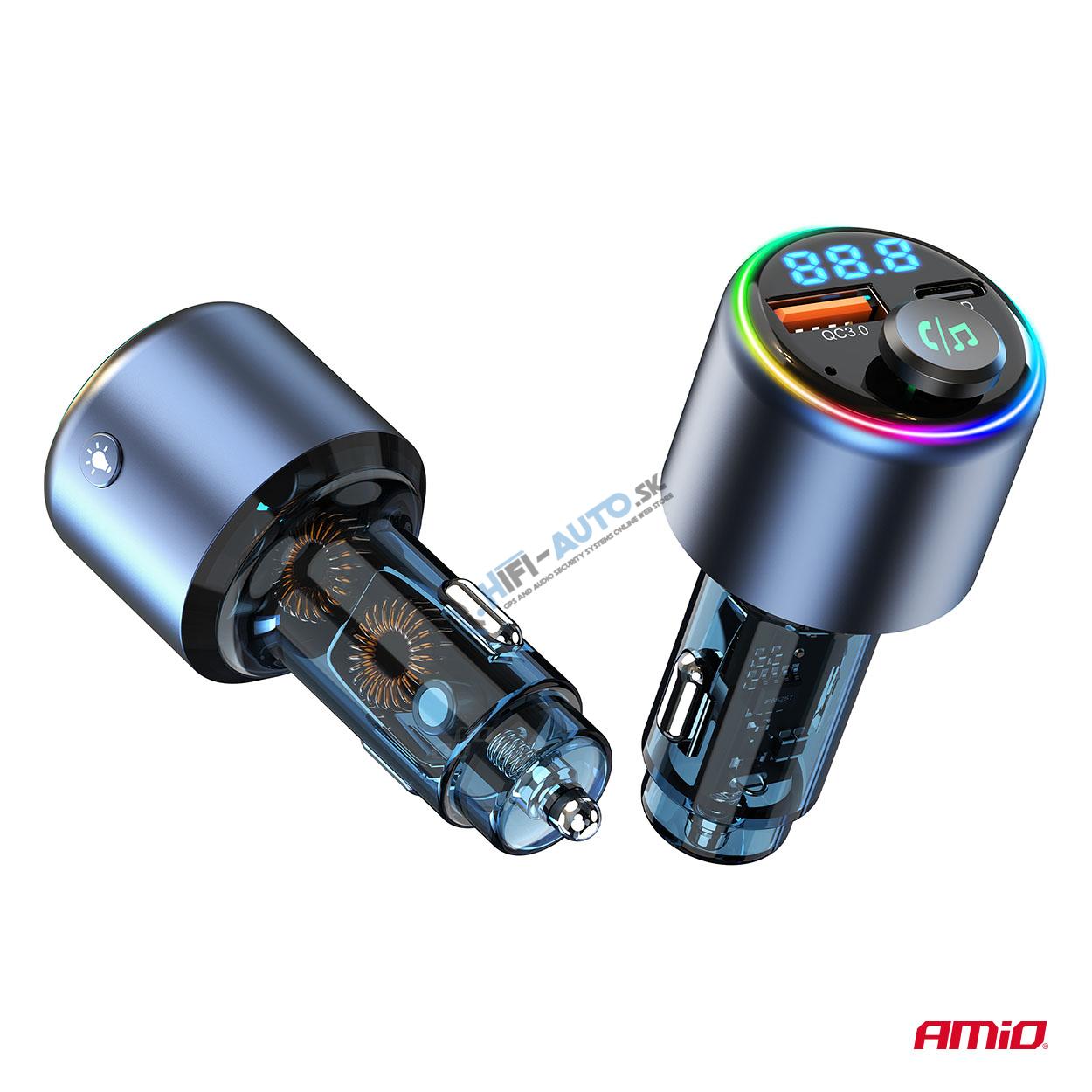 FM transmitter 1×USB-A 1×USB-C 12/24V