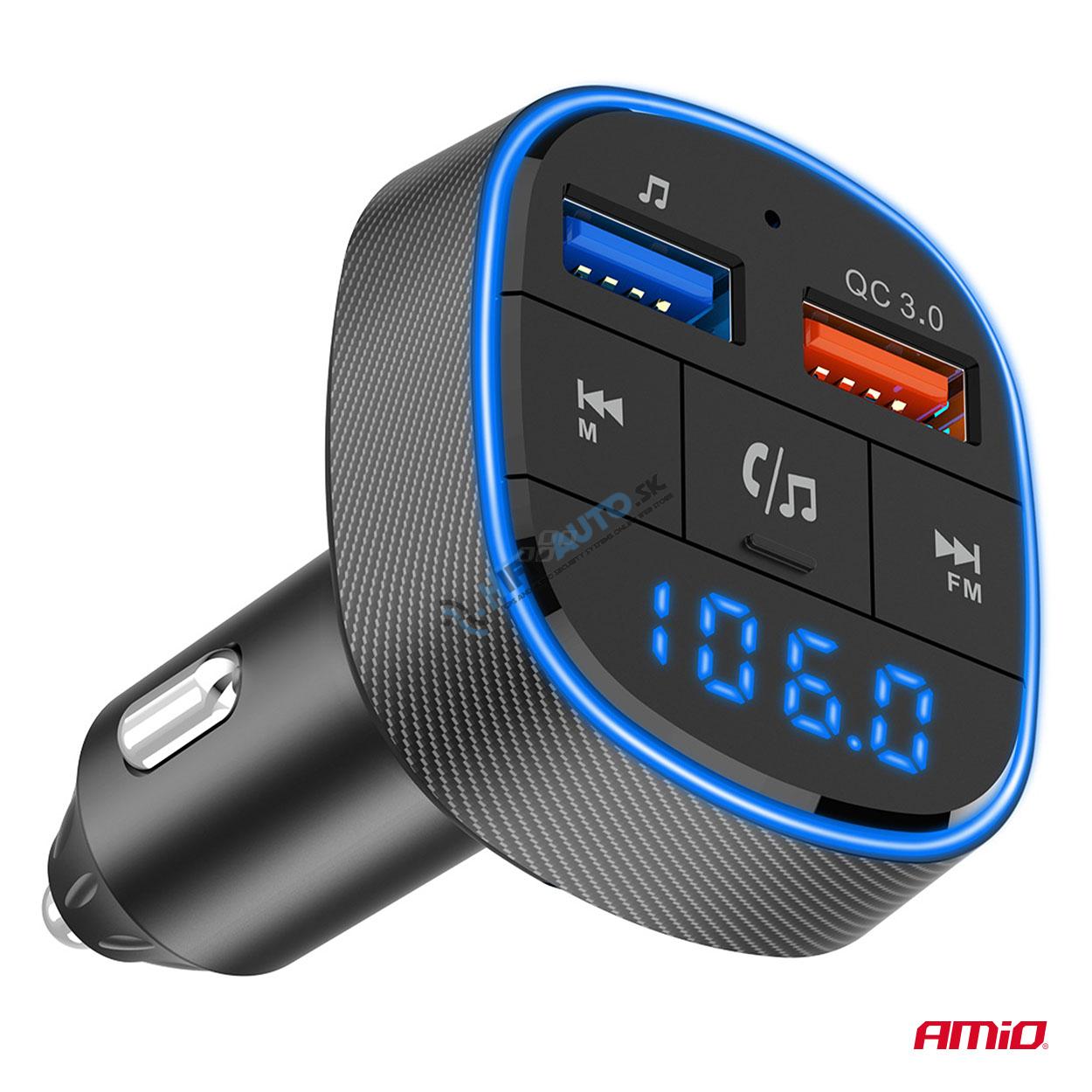 FM transmitter 2×USB-A 12/24V