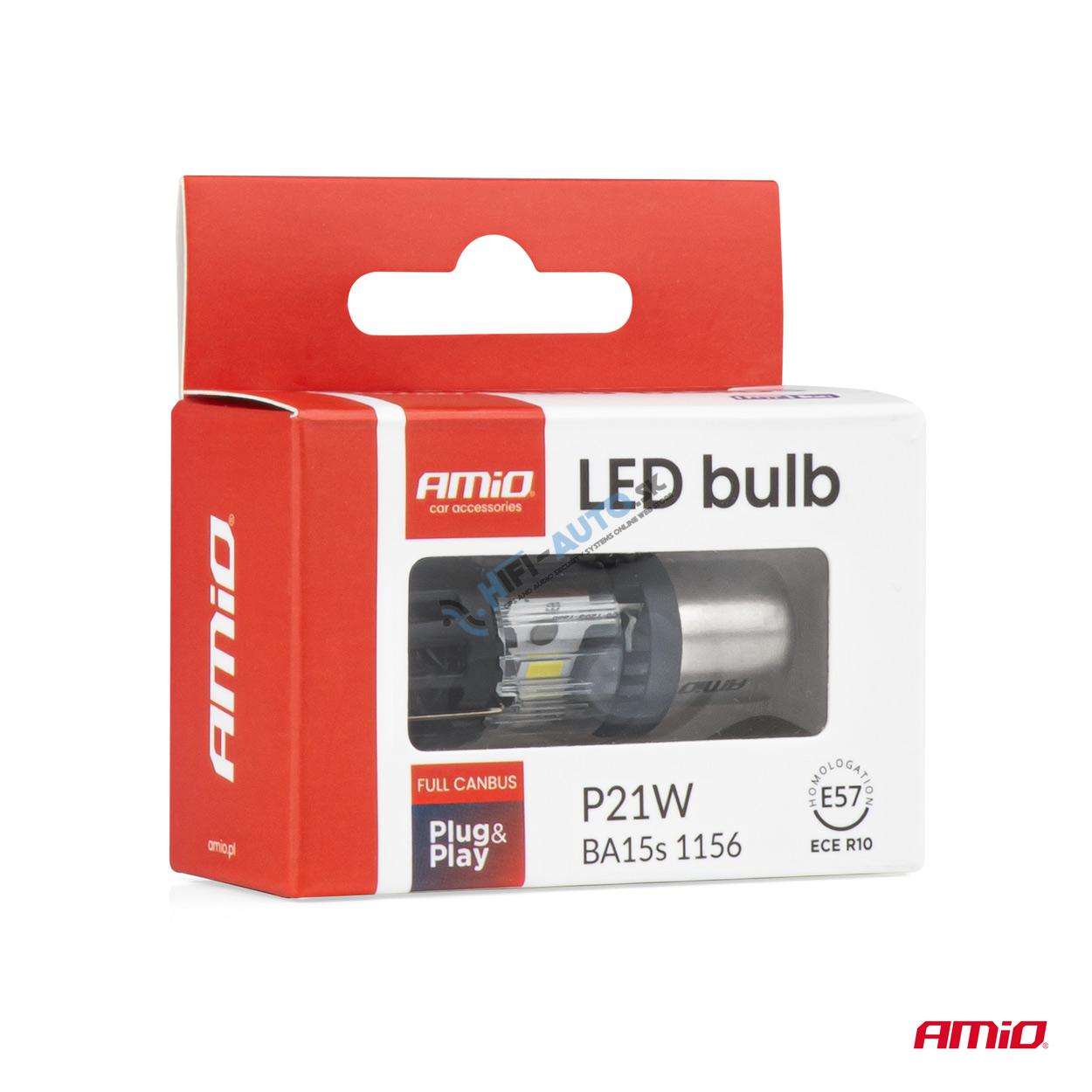 LED žiarovka LumiTec BA15S P21W 12V FULL CANBUS biela 1 ks