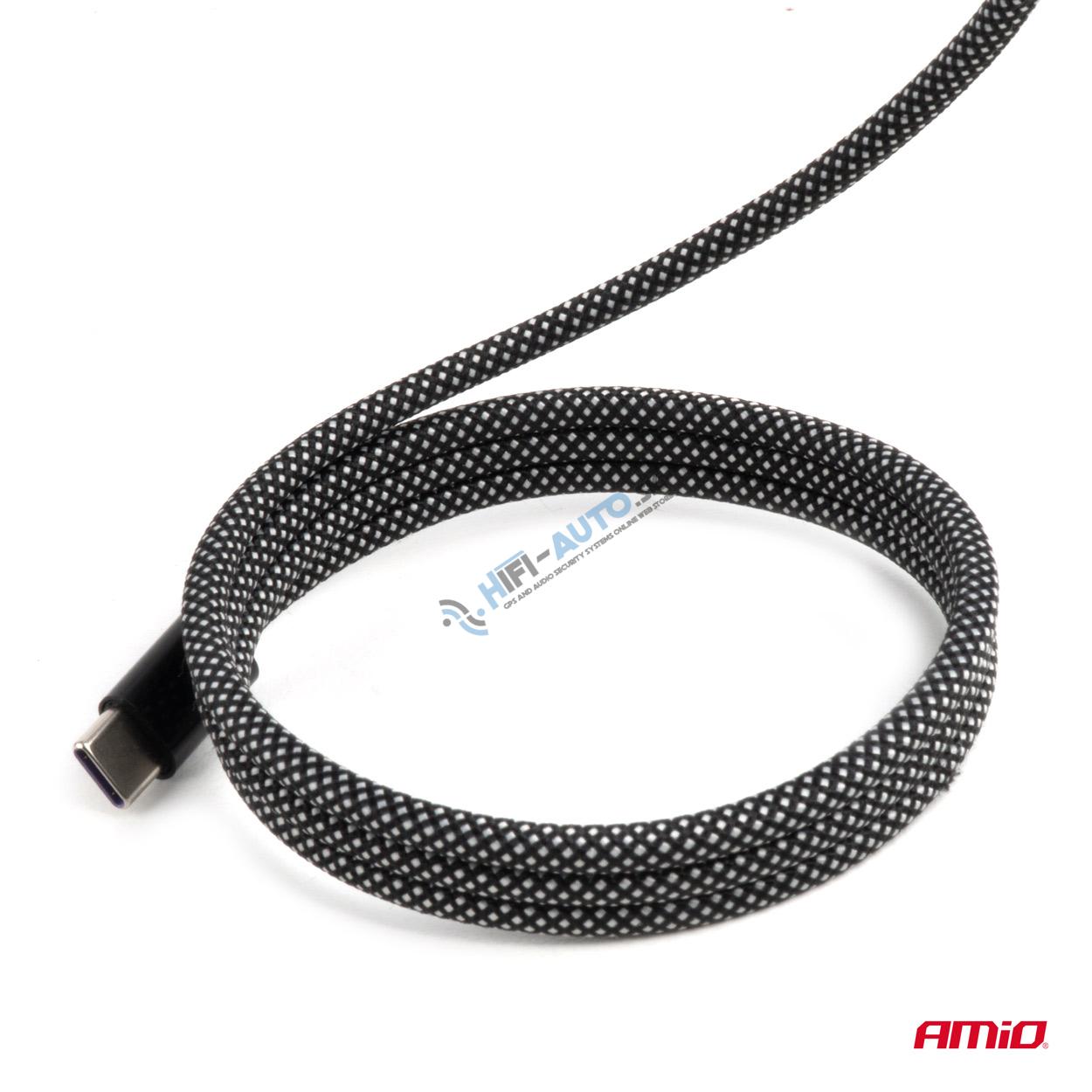 Magnetický USB kábel USB-C na USB-C 60W 100cm 