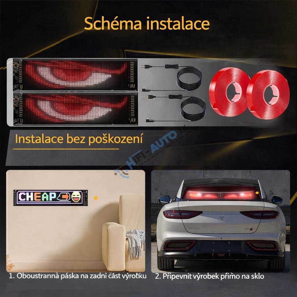 2x LED maticový panel "Diabolské oči", 9,2 x 37,4 cm