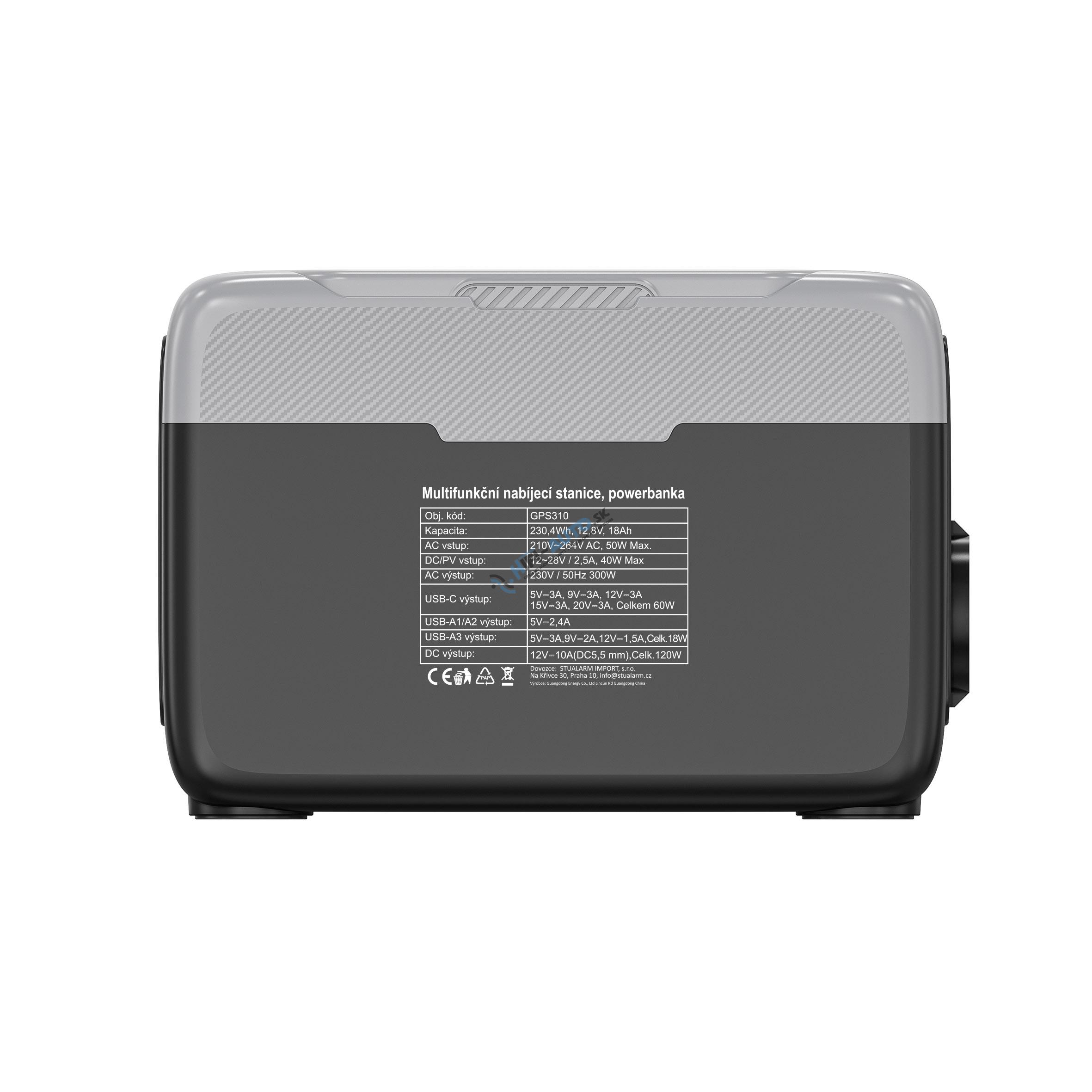 Nabíjacia stanica CARCLEVER - powerbanka, 230,4 Wh, AC-300W
