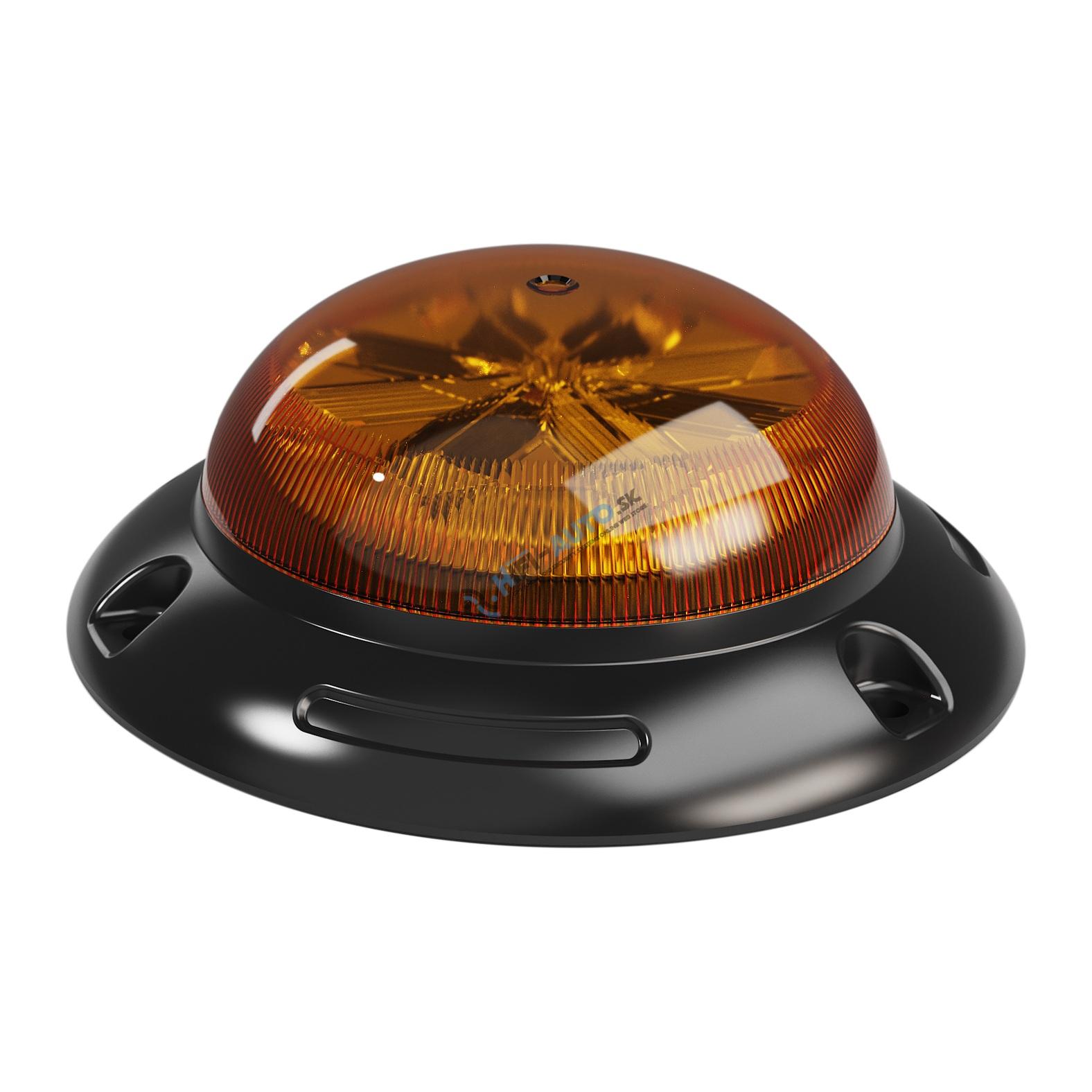 LED maják, 12-24V, 16x3W oranžový, magnet, ECE R65