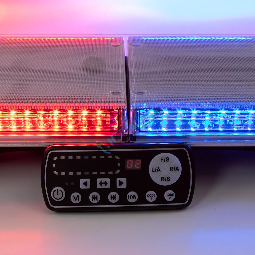 LED rampa 834mm, modro-červená, 12-24V, ECE R65