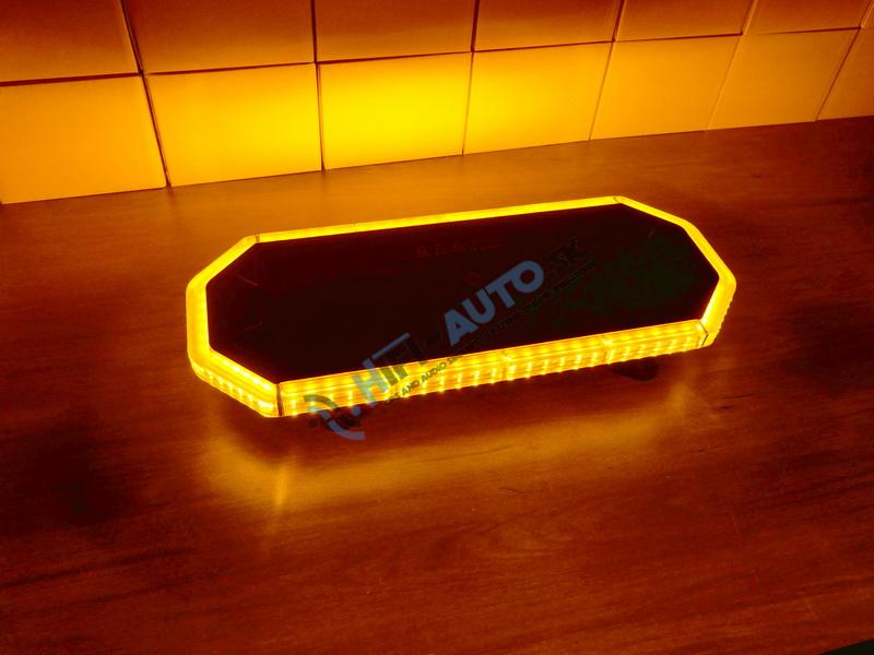 LED rampa 440mm, oranžovo biela, magnet 10-30V, ECE R65