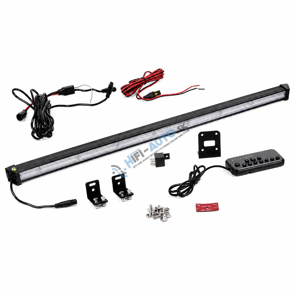 LED alej vodeodolná (IP67) 12-24V, 96x LED 1W, oranžová 1204mm, d.o., ECE R65