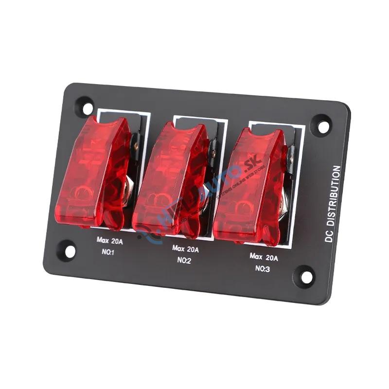 Panel s 3x spínačom 12/24V