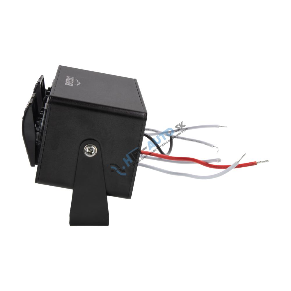 Panel s 4x spínačmi Rocker, voltmeter + 2x USB zásuvka, 12/24V