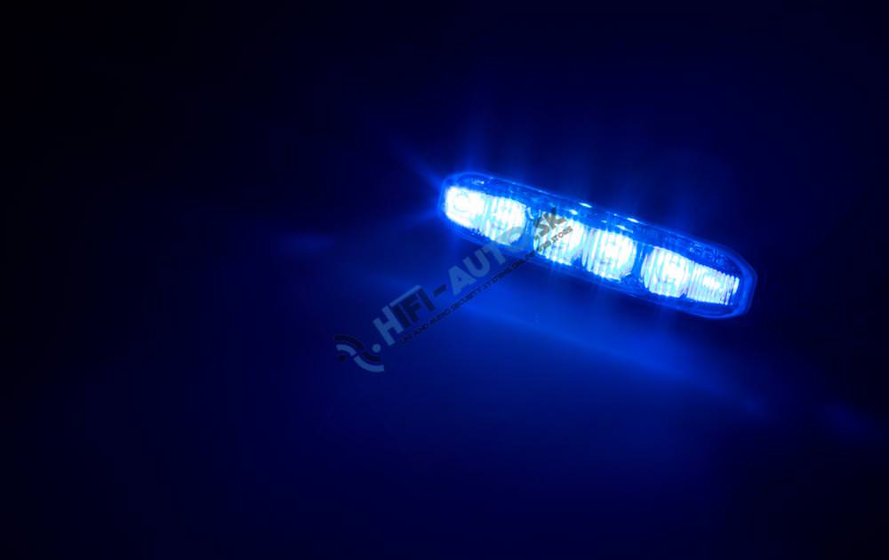 PROFI výstražné LED svetlo vonkajšie, modré, 12-24V, ECE R65