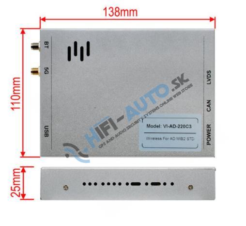 Modul Apple CarPlay / Android Auto AUDI, VW, ŠKODA, SEAT, PORSCHE MIB2