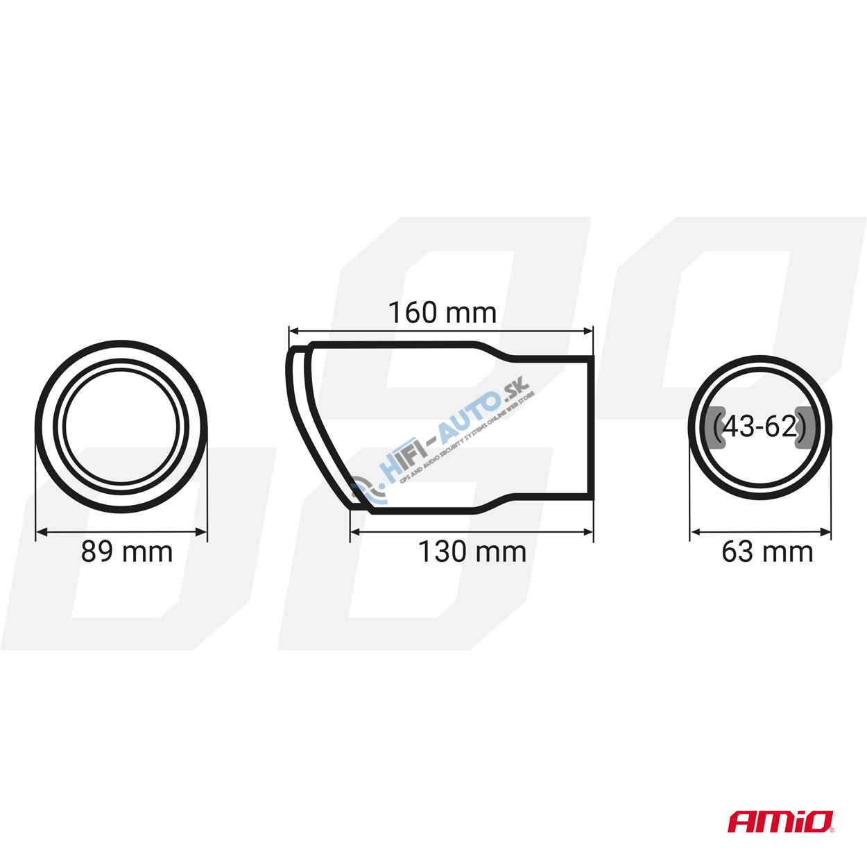 Koncovka tlmiča výfuku z nehrdzavejúcej ocele
