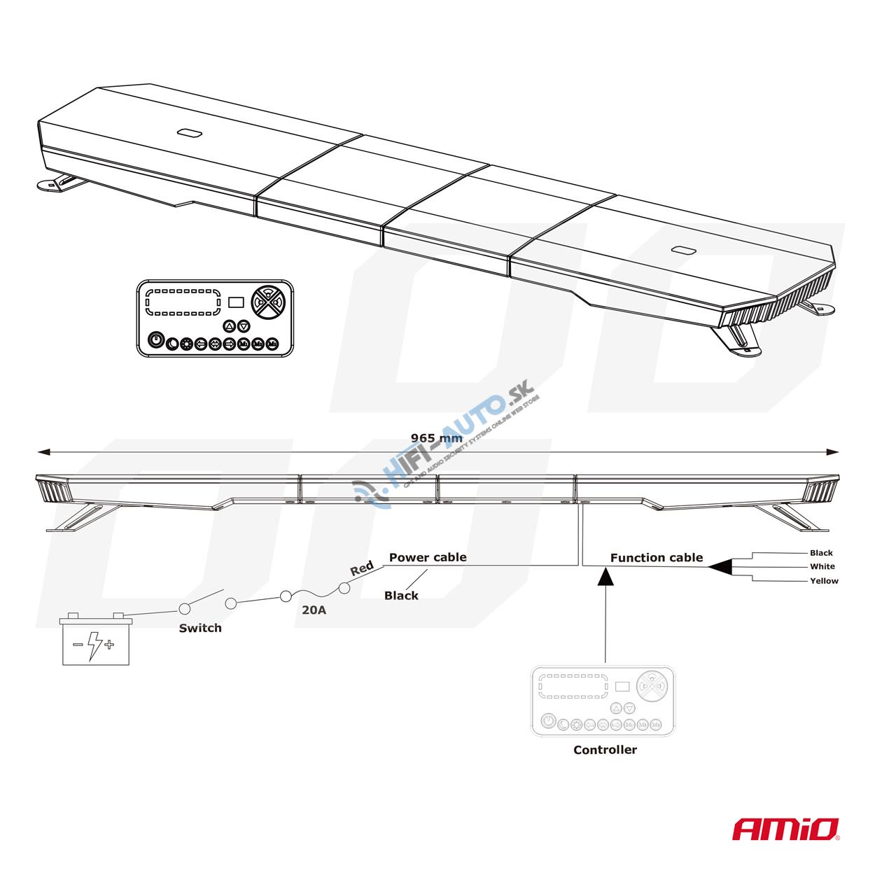 Svetelná lišta LED 180 LED 1372 mm