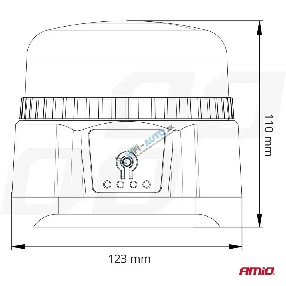 Bezdrôtové LED výstražné svietidlo R65 R10 12/24V
