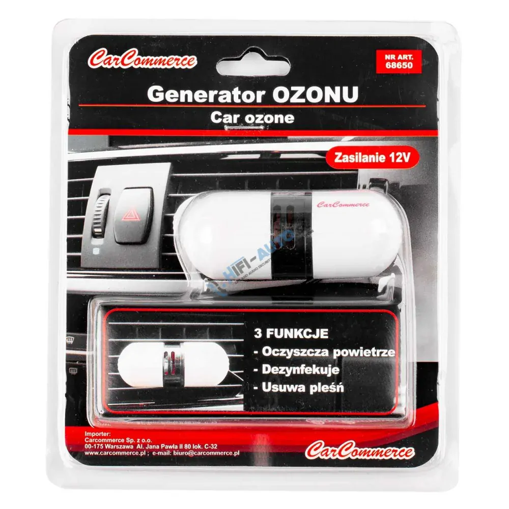 Ionizátor vzduchu do auta (generátor ozónu) 12V