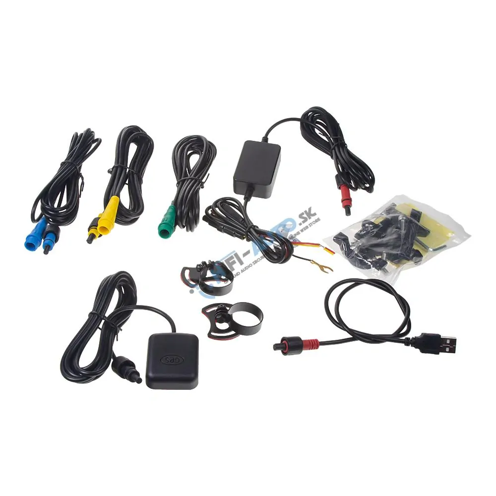 Motocyklová kamera DUAL FULL HD, 3" LCD, IP67 s GPS
