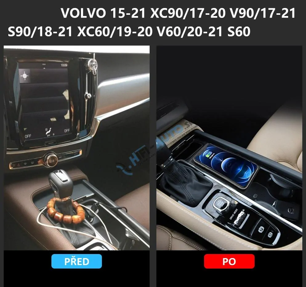 Qi indukčná nabíjačka telefónov Volvo XC90 2015-
