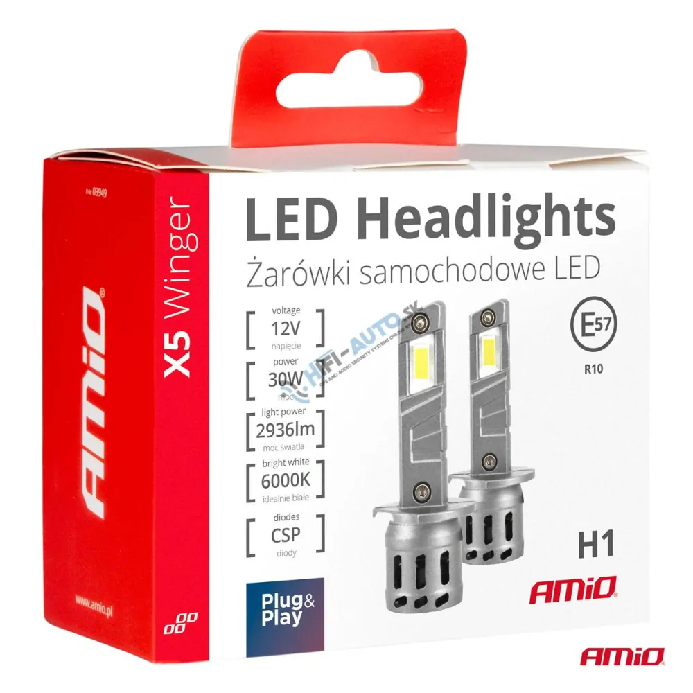 LED prestavbová sada H1 6000K max 30W X5-series WINGER