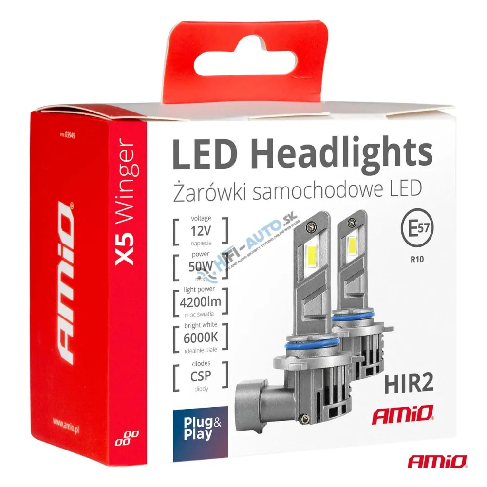 LED prestavbová sada HIR2 6000K max 50W X5-series WINGER
