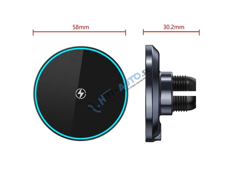 Magnetický držiak s Qi dobíjaním do mriežky ventilácie (MagSafe compatible)