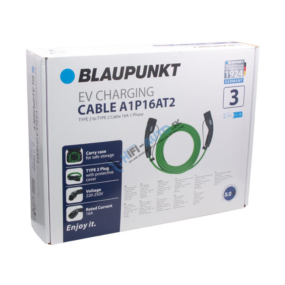 BLAUPUNKT nabíjací kábel pre elektromobily 16A/1fáza/Typ2->2/8m