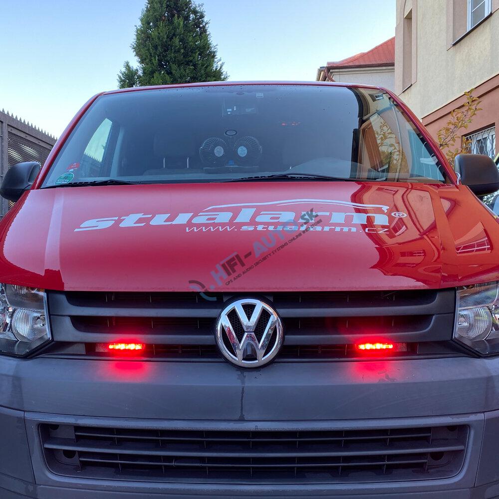 PROFI SLIM výstražné LED svetlo vonkajšie, do mriežky, červené, 12-24V, ECE R65