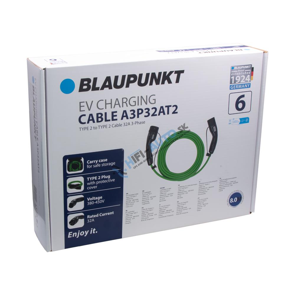 BLAUPUNKT nabíjací kábel pre elektromobily 32A/3fáza/Typ2->2/8m