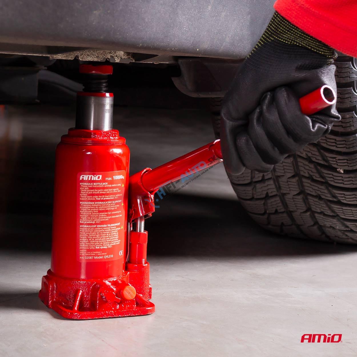 Hydraulický piestový zdvihák 10T v PVC boxe