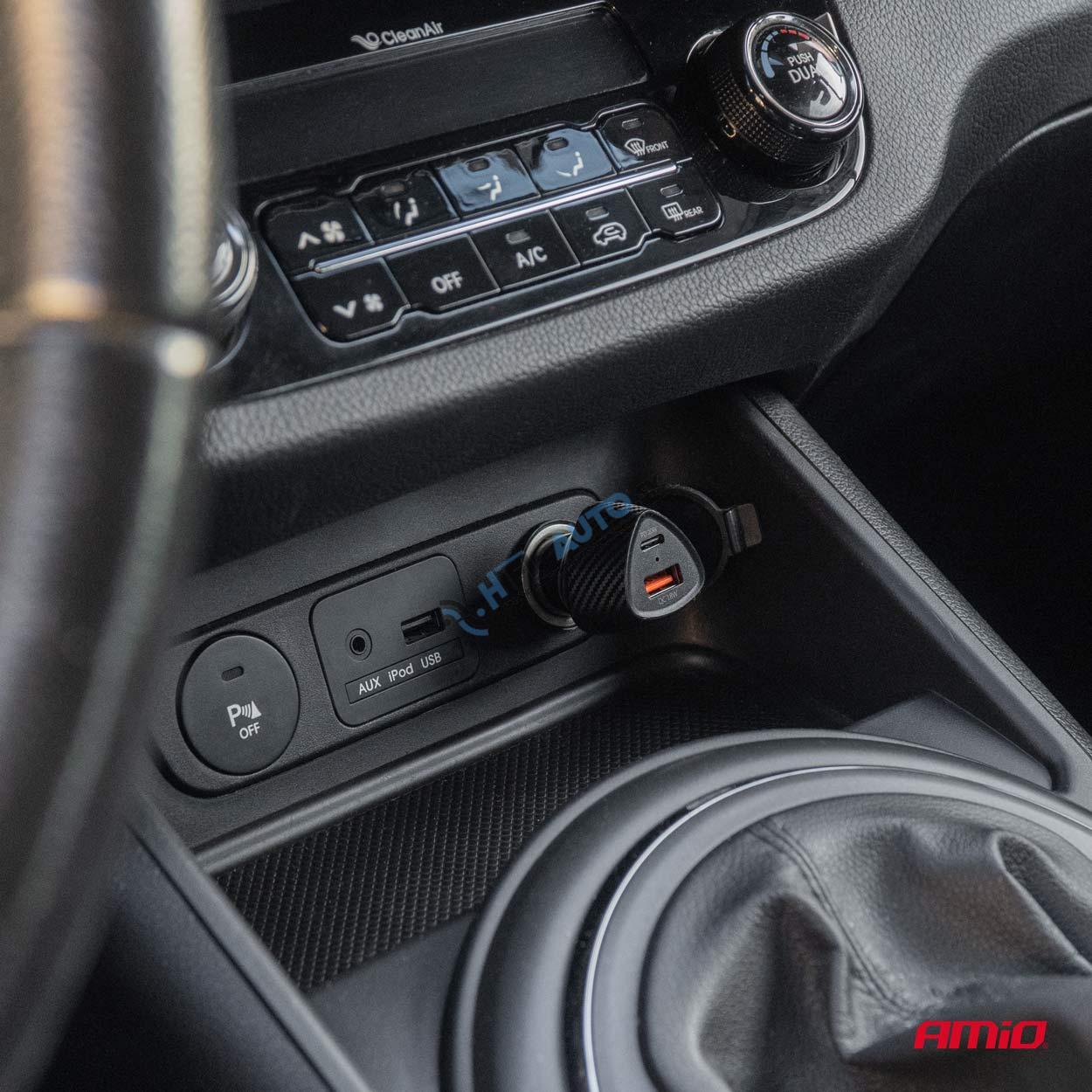 Nabíjačka do auta QC+PD 38W USB-A + USB-C