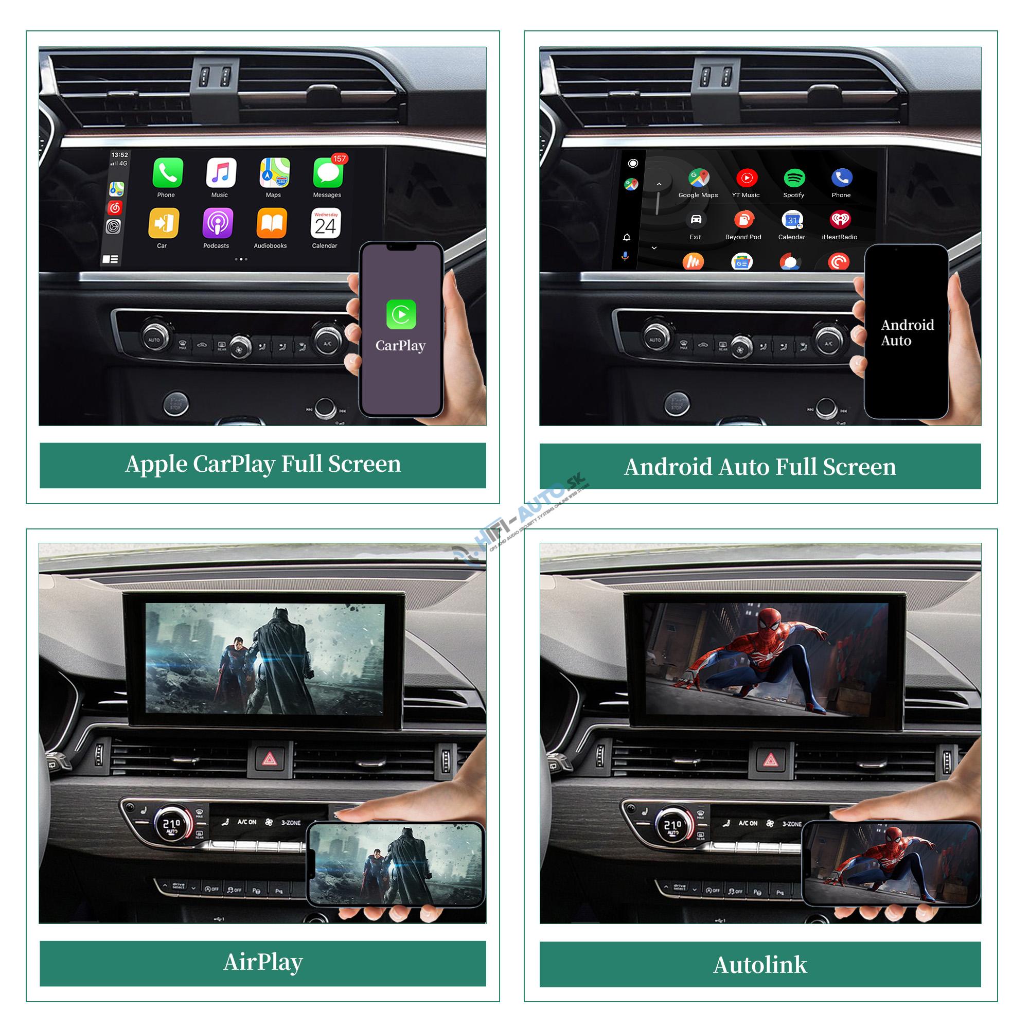 Android Auto + CarPlay + Android pre AUDI A4L, Q5,