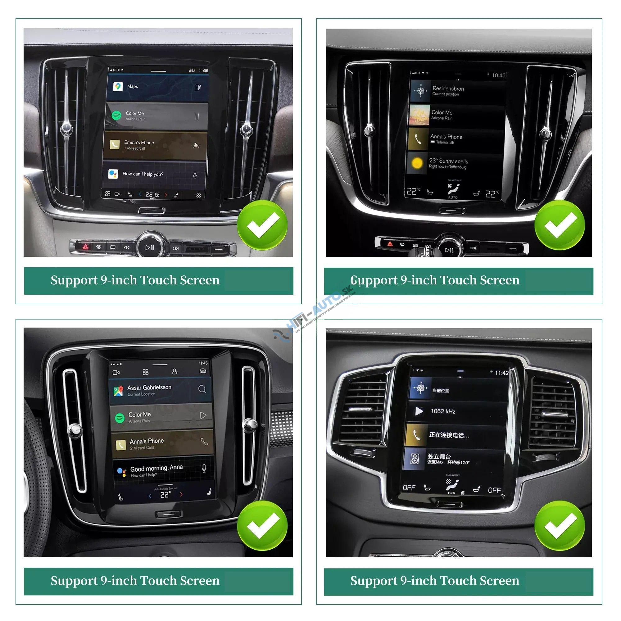 Android Auto + CarPlay + Android pre Volvo XC90, S90, V90, S60, XC40, XC60