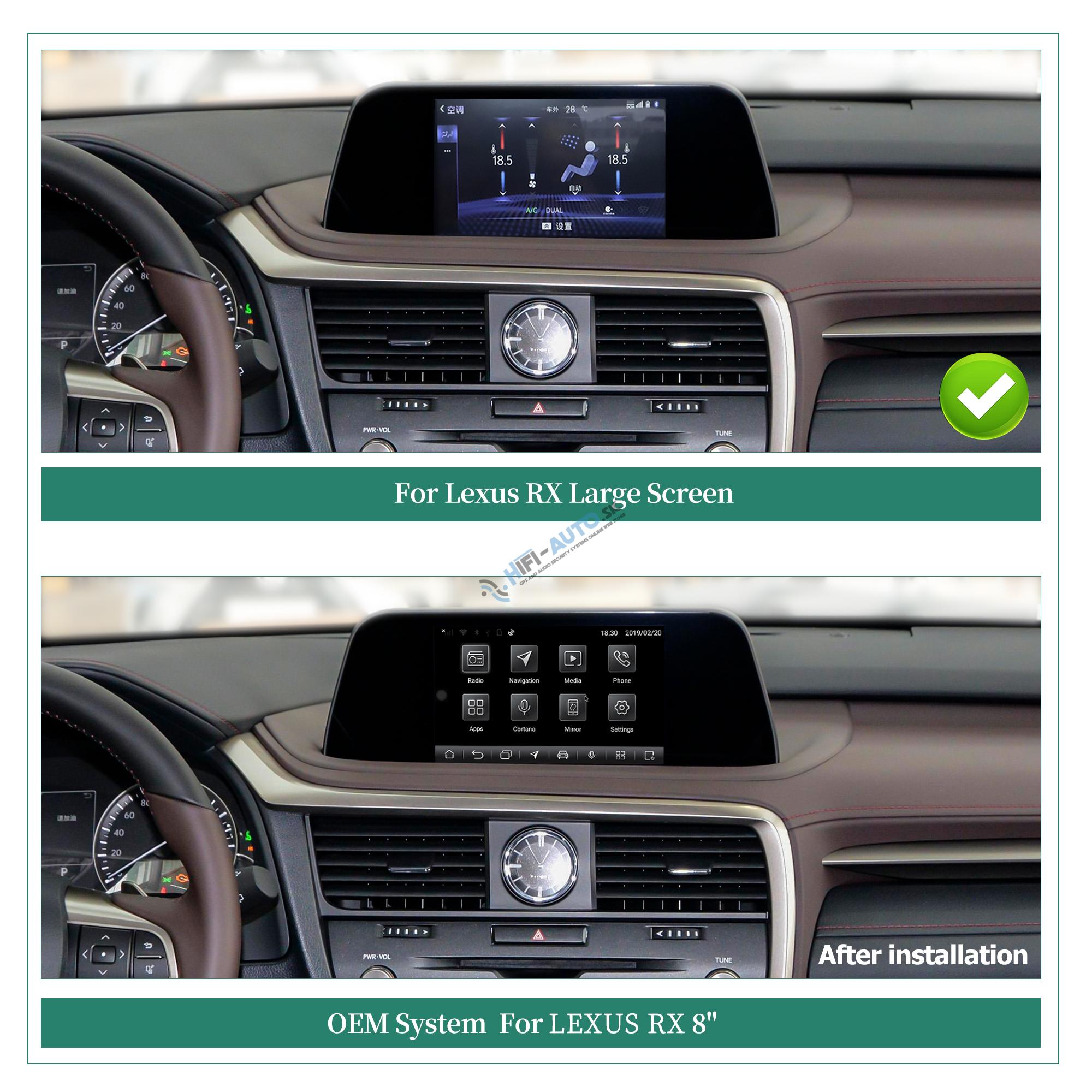 Android Auto + CarPlay + Android pre Lexus RX