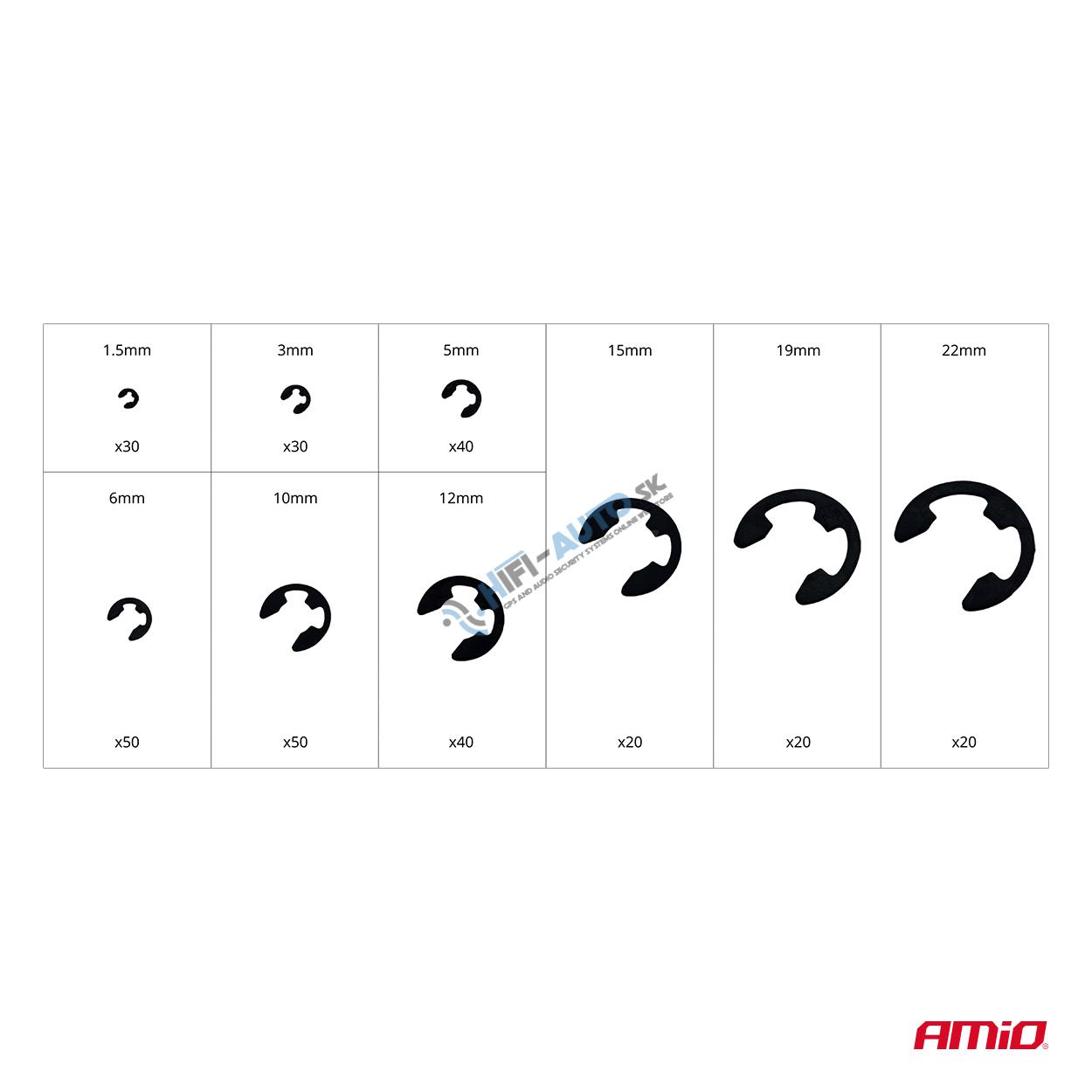 Sada vonkajších držiakov E-Clip 300ks