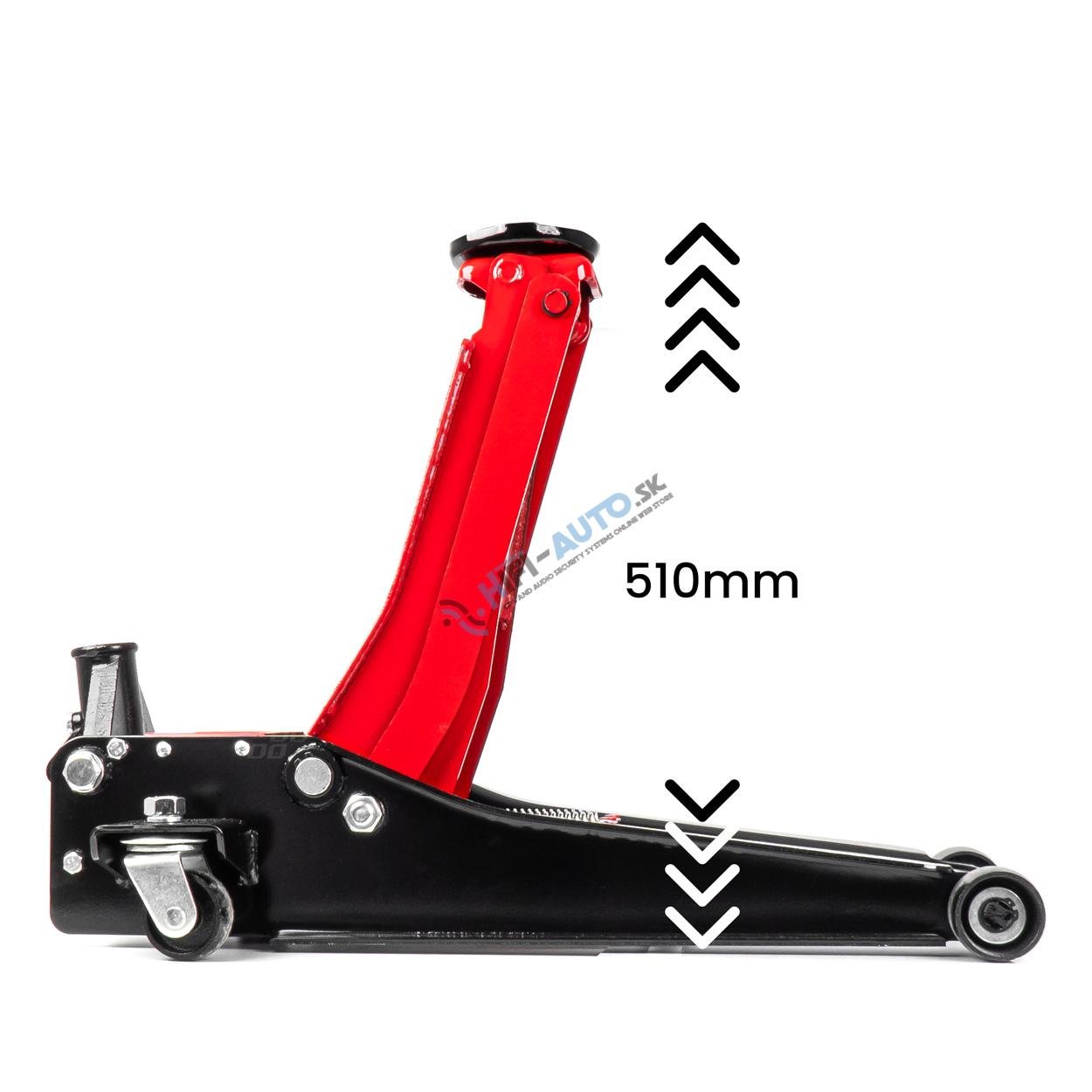 Hydraulický nízkoprofilový zdvihák 3T CE 75/510mm