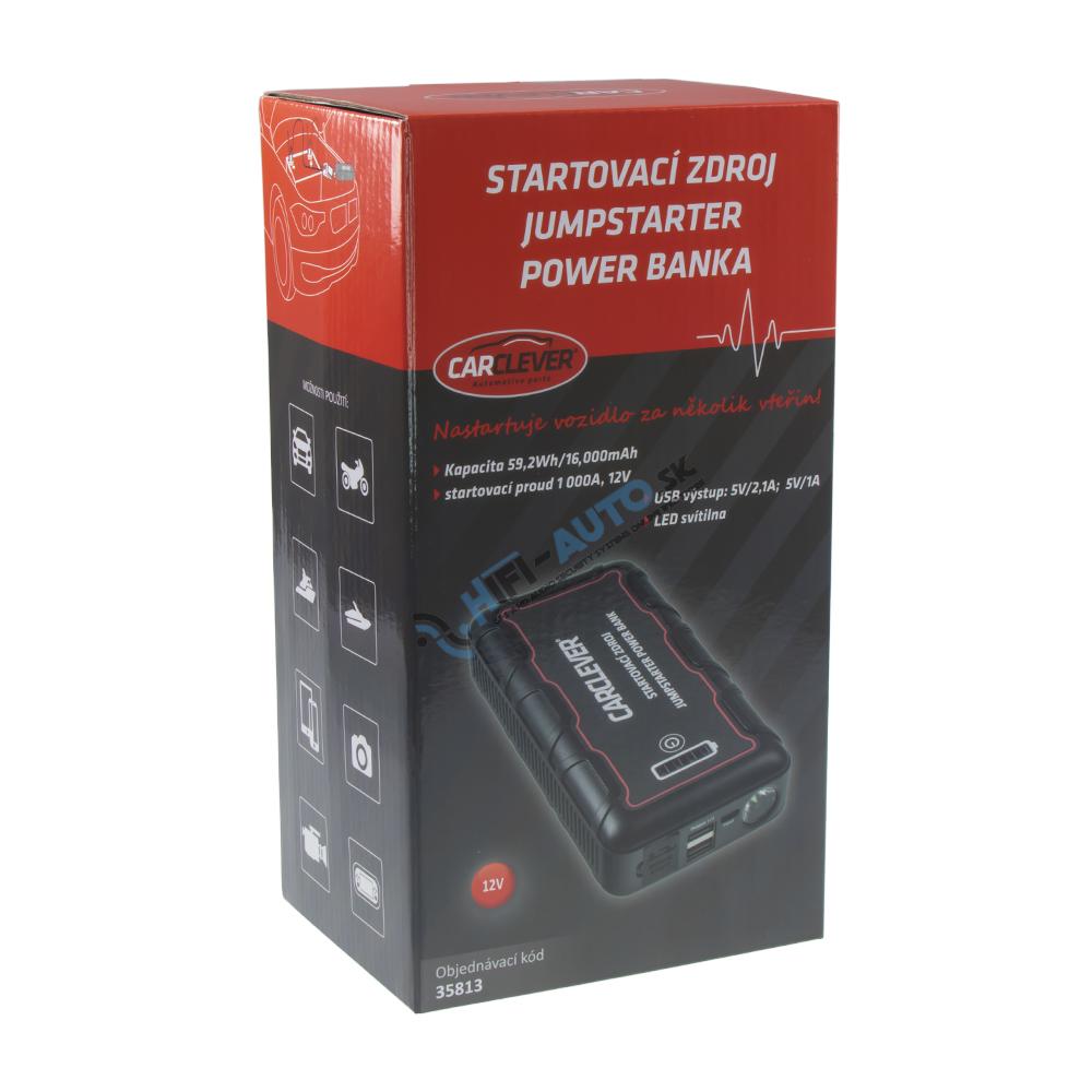 PROFI štartovací zdroj (JumpStarter) 16 000 mAh / 59,2 Wh / 1000 A, 12 V