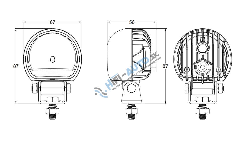 PROFI LED výstražné svetlo-oblúk 10-80V červené, 10W
