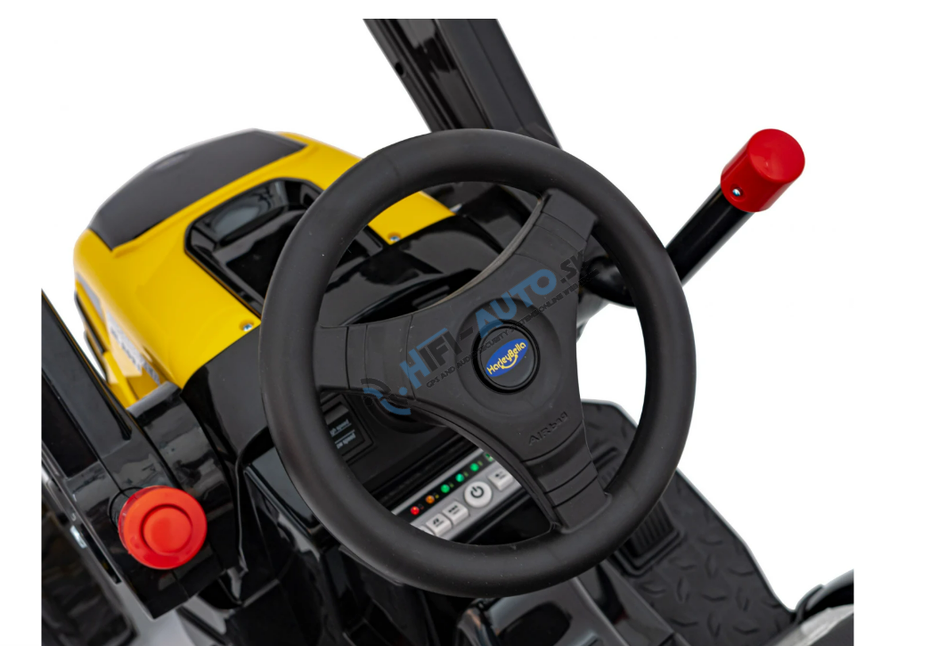 Detský bager na batérie, žltý