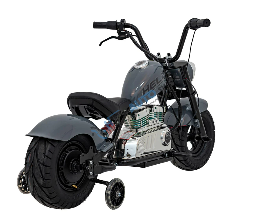 Elektrická motorka Chopper Warrior – sivá