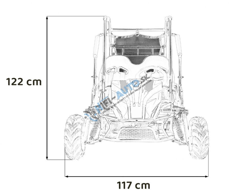Benzínová BUGGY LUCKY SEVEN 212CC, Červená farba