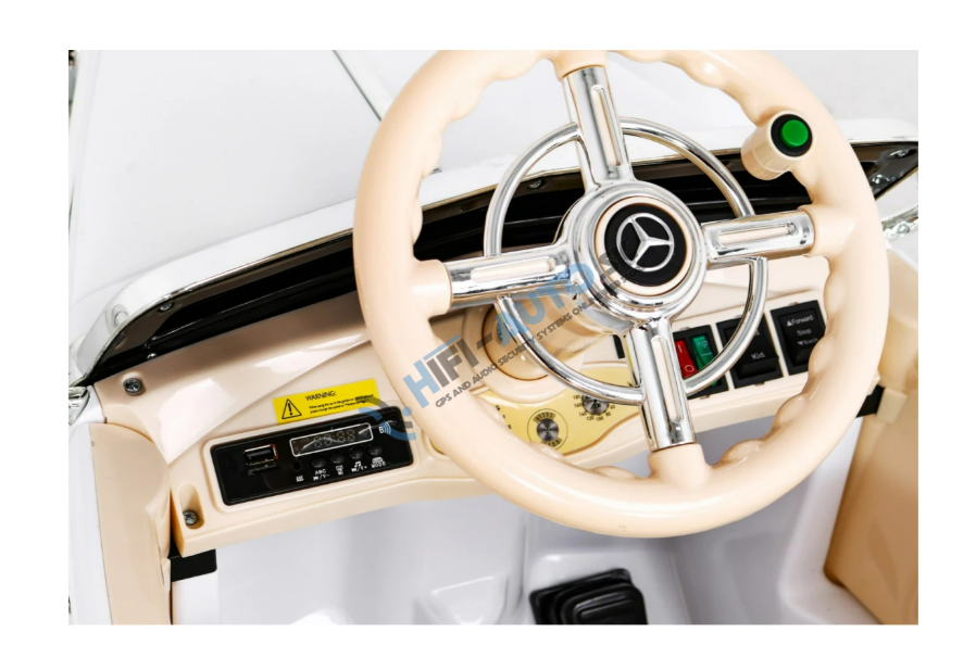Elektrické autíčko Mercedes Benz 540A Retro - nelakované - biele