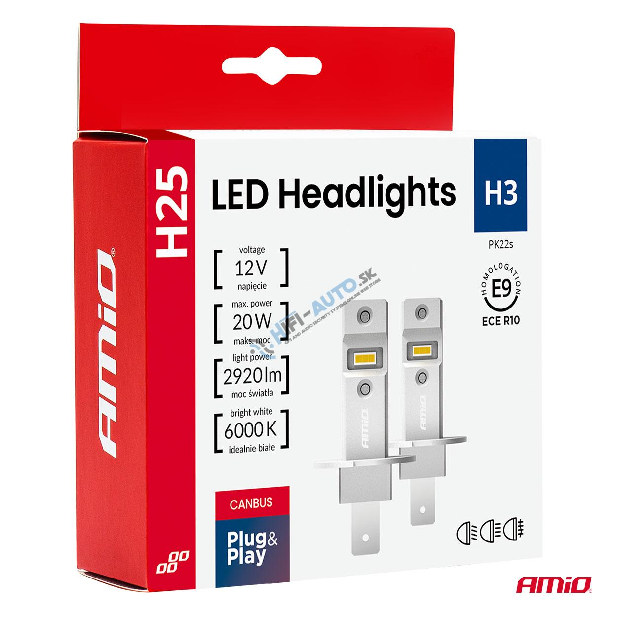 LED prestavbová sada Séria H25 CANBUS H3 12V 20W