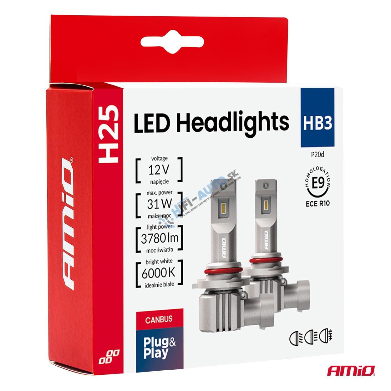 LED prestavbová sada Séria H25 CANBUS HB3 9005 12V 31W