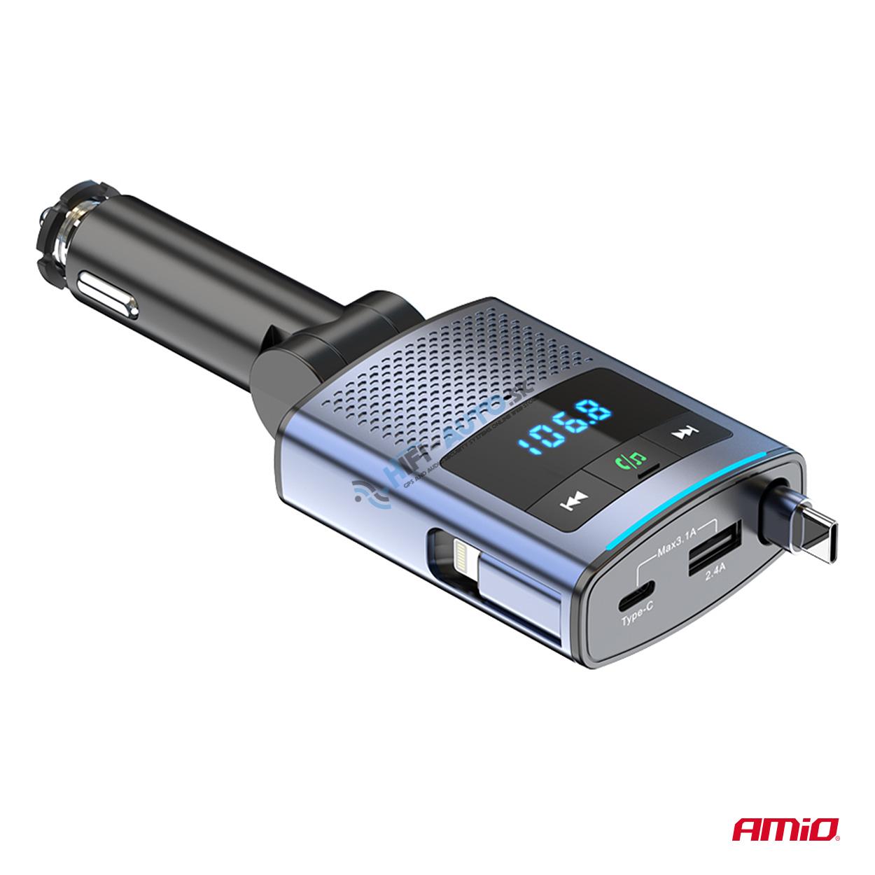 FM transmitter 1×USB-A 1×USB-C 12/24V