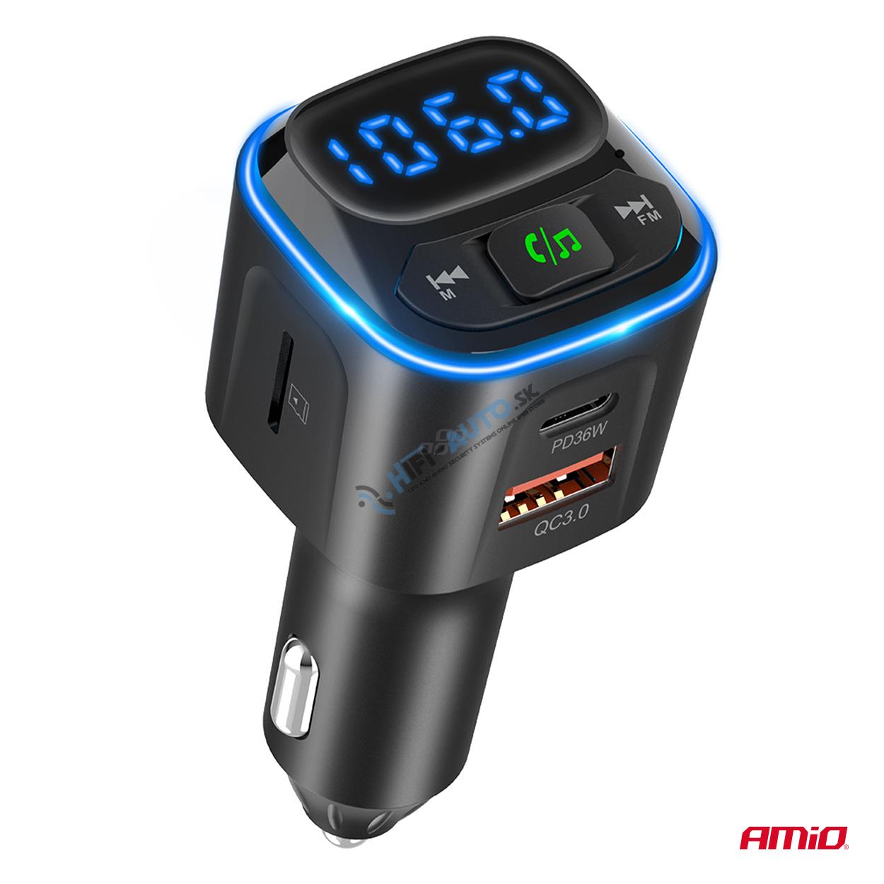 FM transmitter 1×USB-A 2×USB-C 12/24V