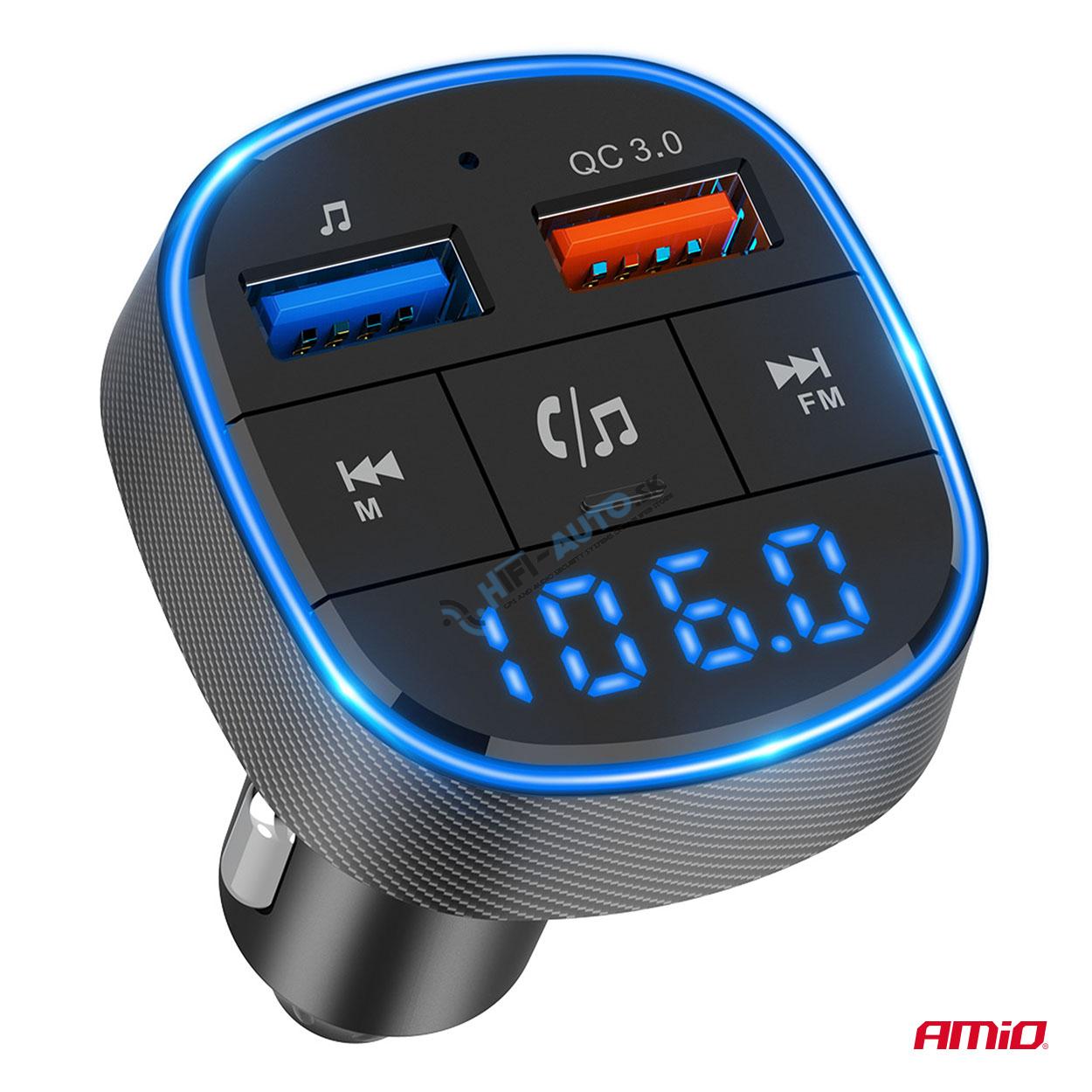 FM transmitter 2×USB-A 12/24V