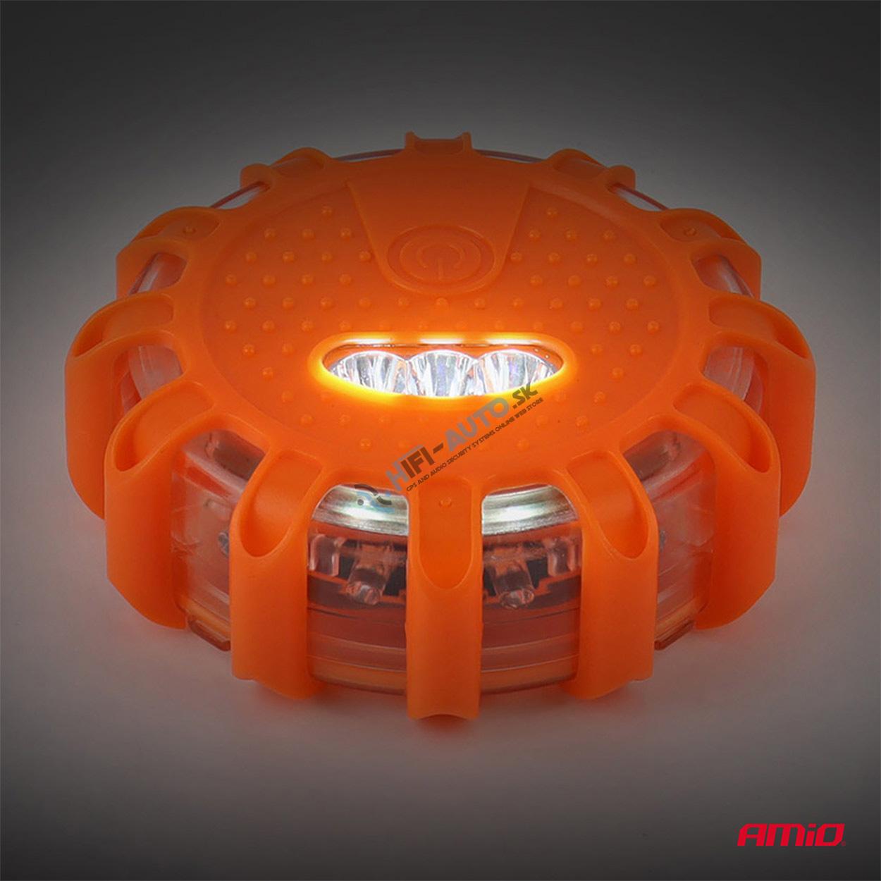 Núdzové svetlo do auta s funkciou LED baterky, nabíjateľné, 12SMD+3SMD, 650mAh (BATT), červené