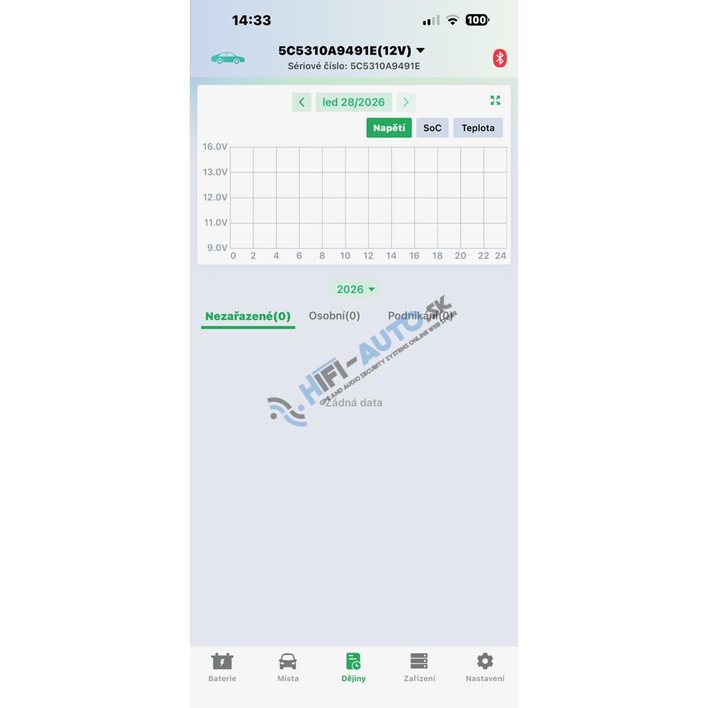 Bluetooth monitoring batérie CARCLEVER 6-24V