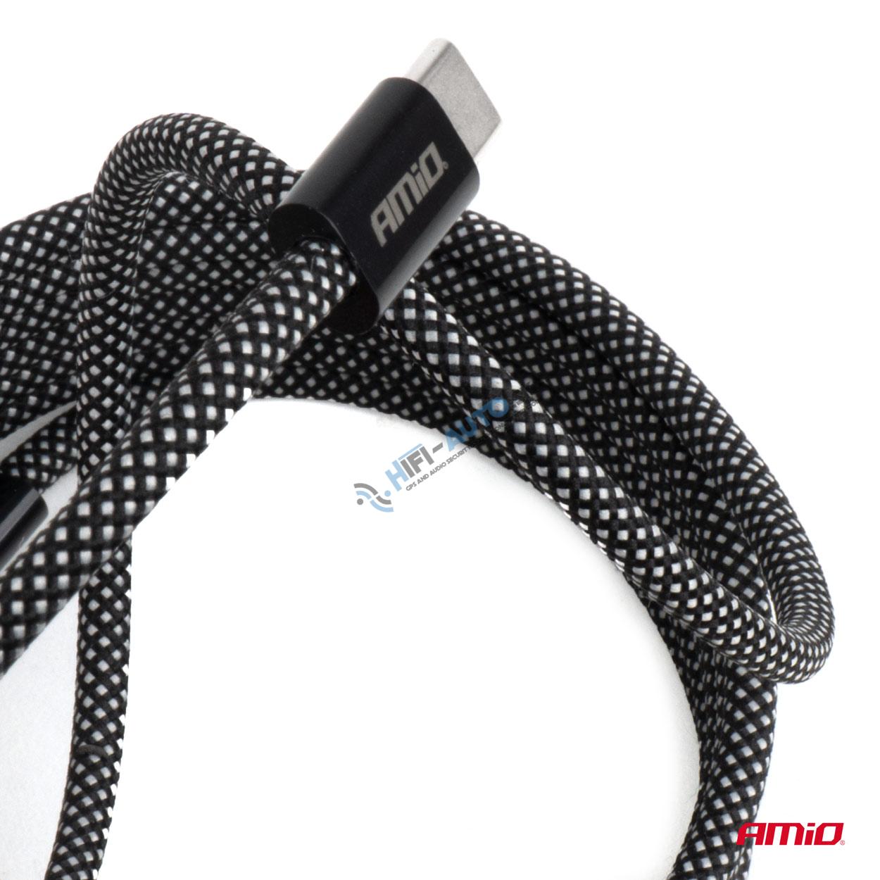 Magnetický USB kábel USB-C na USB-C 60W 100cm 