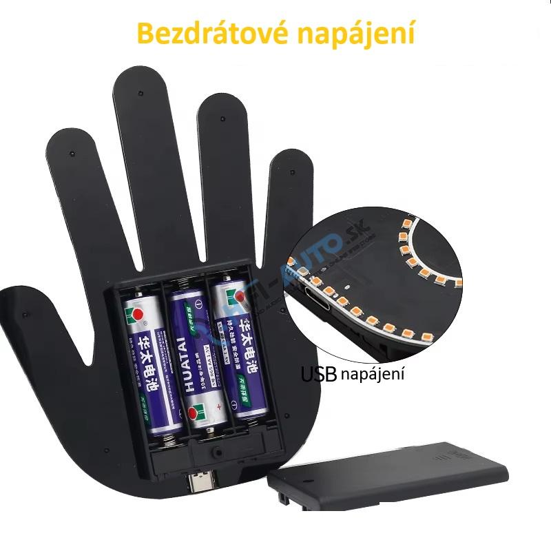 LED banner v tvare ruky