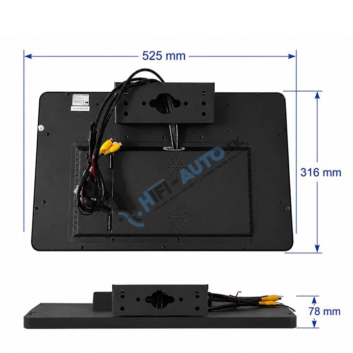 Stropný LCD monitor 21,5" s fixným držiakom, 2x RCA Video + 1x HDMI, čierny