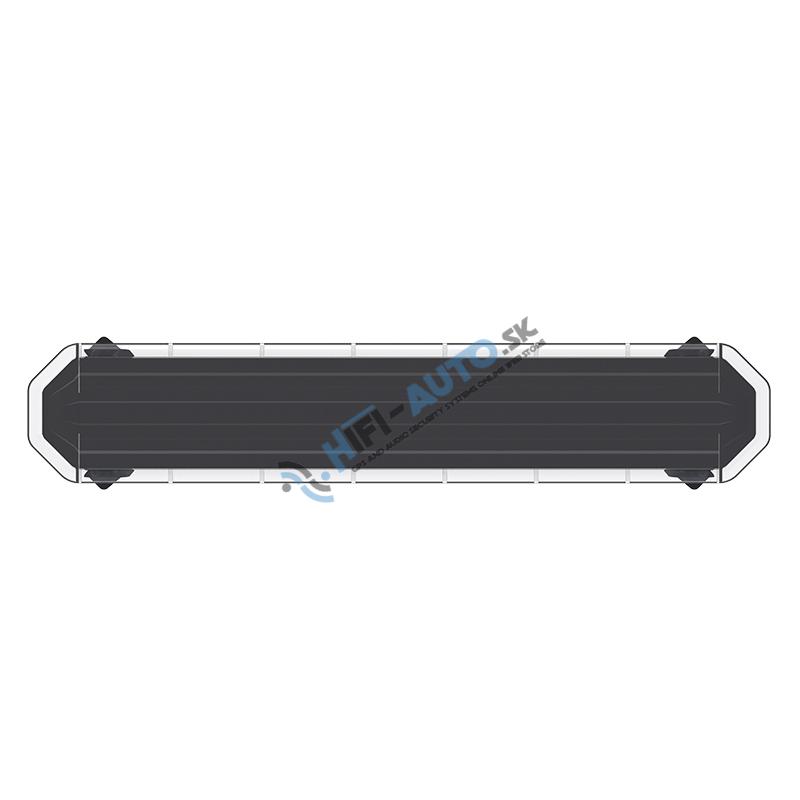 SLIM LED rampa 1220mm, oranžová, 12-24V, 36 +168LED, ECE R65